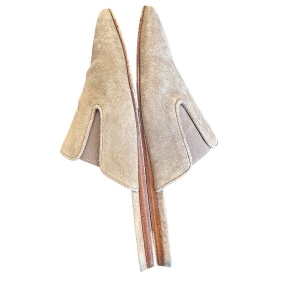 JENNI KAYNE Suede Mules Italian 38 (US 7.5-8) Taupe/Beige GUC Quiet Luxury Shoes - Picture 4 of 9